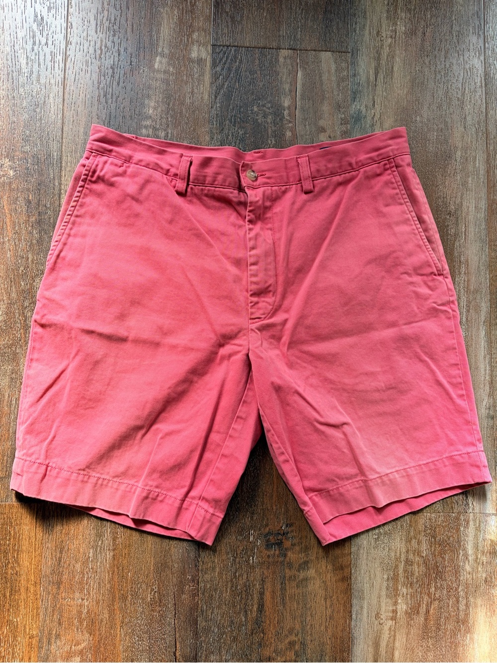 Polo by Ralph Lauren Coral Flat-Front Men's Shorts 9in Seam Size 35.
